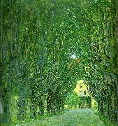 Gustav Klimt allea i slottet kammers park painting